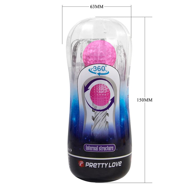 PRETTY LOVE - 360º TEXTURED MASTURBATION CUP CLEAR thumb 8