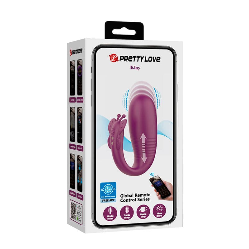 PRETTY LOVE - KLAY THRUSTING EGG VIBRATOR APP CONTROL PURPLE thumb 17