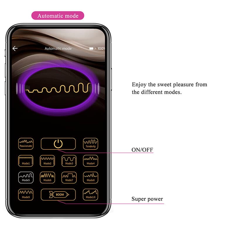 PRETTY LOVE - KLAY THRUSTING EGG VIBRATOR APP CONTROL PURPLE thumb 16
