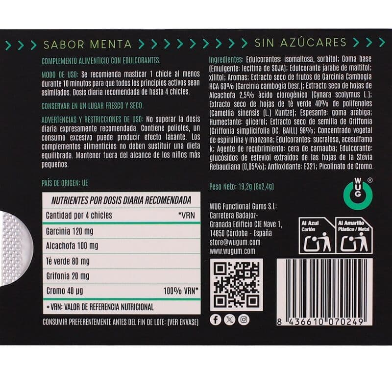 WUG Diet - Appetite control and snacking reduction BLISTER 8 UNITS thumb 4