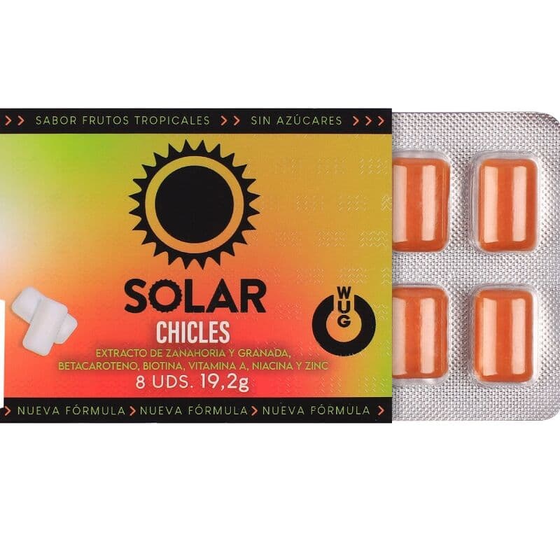 WUG Solar - The chewing gum that prepares your skin for the sun. BLISTER OF 8 UNITS thumb 2
