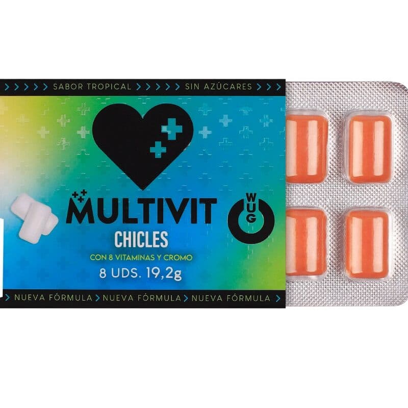 WUG Multivit - The functional chewing gum that strengthens your defenses every day. BLISTER OF 8 UNITS thumb 2