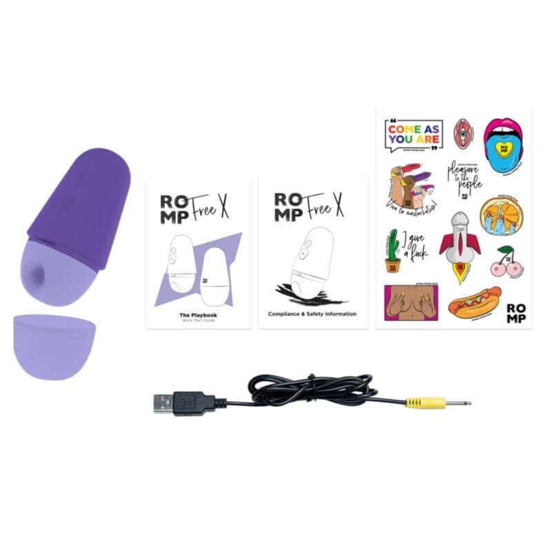 ROMP - FREE X CLITORAL STIMULATOR WITH LID 10 LEVELS RECHARGEABLE PURPLE thumb 11