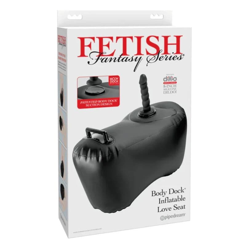FETISH FANTASY SERIES - BODY DOCK INFLATABLE LOVE SEAT WITH DILDO 69.2 CM BLACK thumb 7
