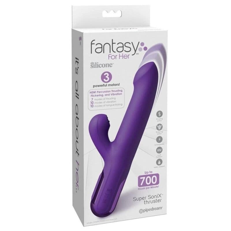 FANTASY FOR HER - SUPER SONIX THRUSTER RABBIT VIBRATOR PURPLE thumb 7