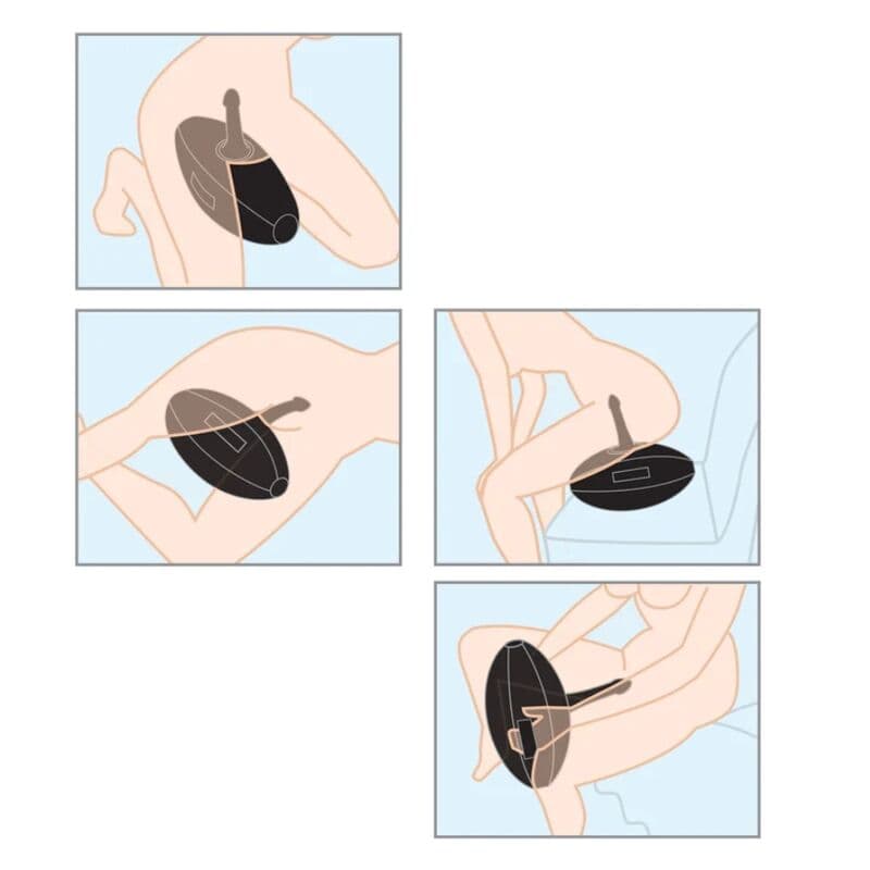 FETISH FANTASY SERIES - BODY DOCK INFLATABLE LOVE BALL WITH DILDO BLACK 41.9 CM thumb 4
