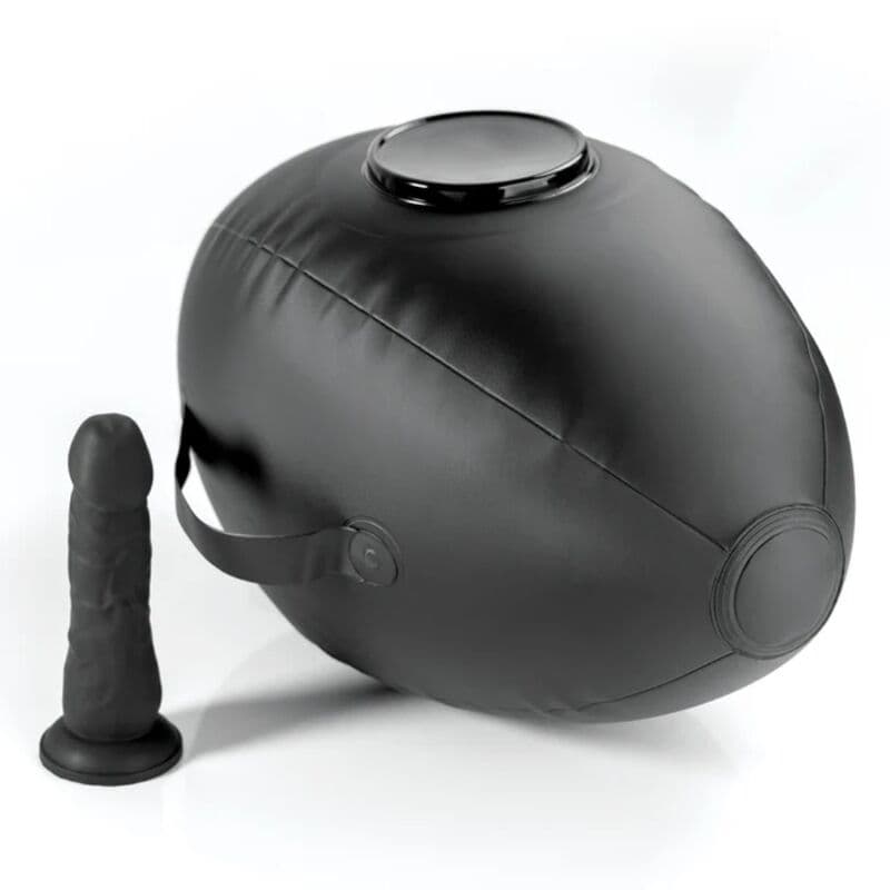 FETISH FANTASY SERIES - BODY DOCK INFLATABLE LOVE BALL WITH DILDO BLACK 41.9 CM thumb 2