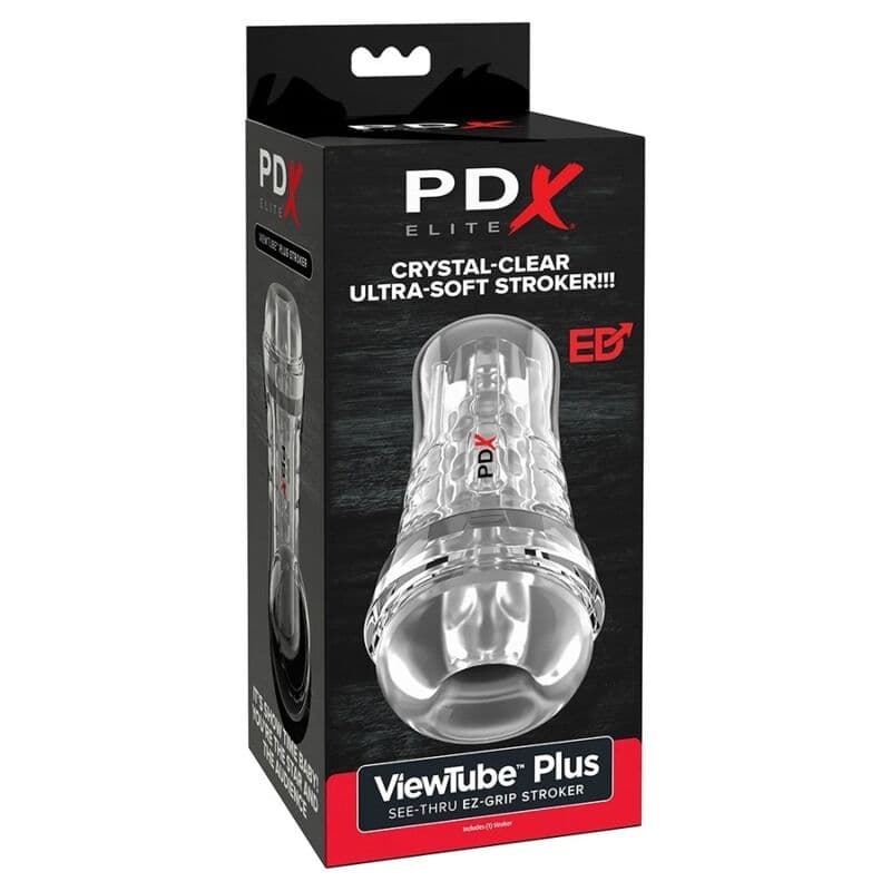 PDX ELITE - VIEWTUBE PLUS SEE-THRU EZ-GRIP TRANSPARENT STROKER 21 CM thumb 4