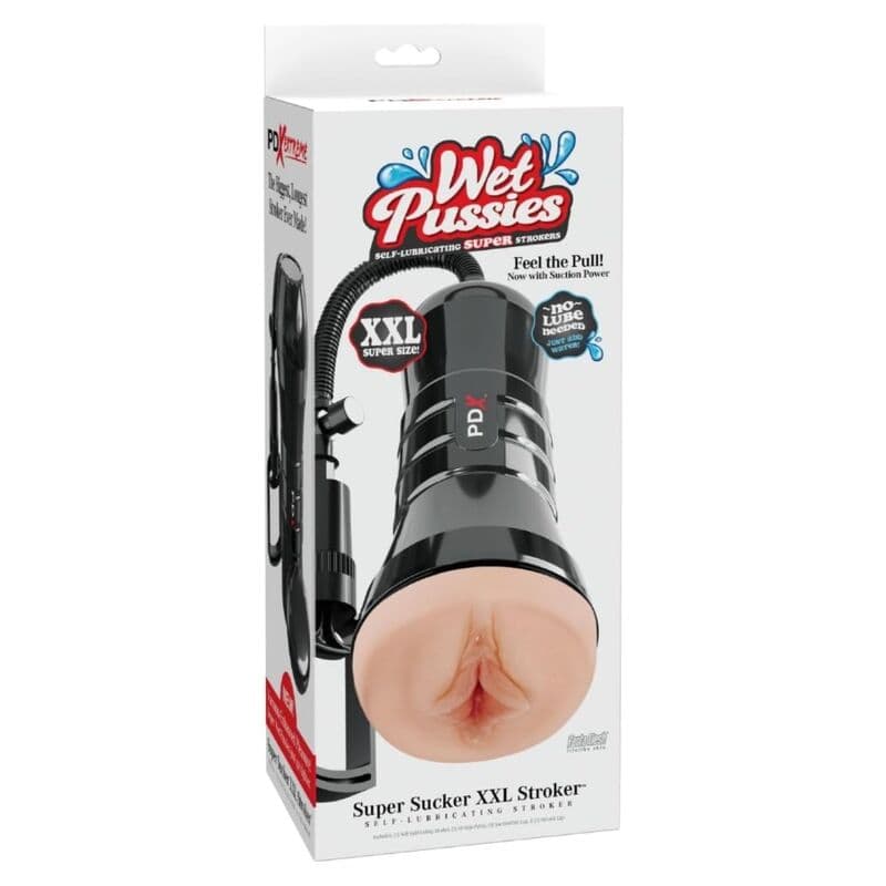 PDX EXTREME - WET PUSSIES SUPER SUCKER XXL LIGHT VAGINA STROKER WITH SUCTION 27.3 CM thumb 5