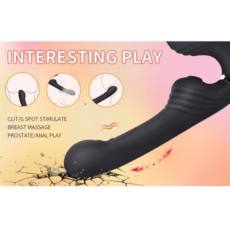 NALONE - ALLOW DUAL VIBE WITH ROTATION AND THRUSTING BLACK thumb 5