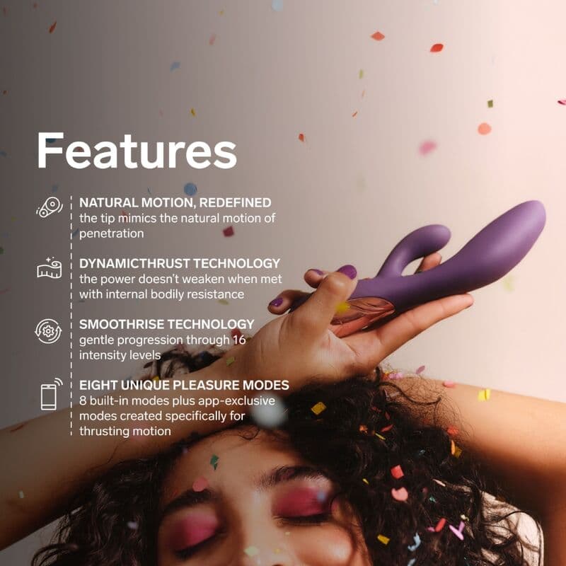 LELO - INA THRUST RABBIT THRUSTING VIBRATOR PURPLE thumb 8