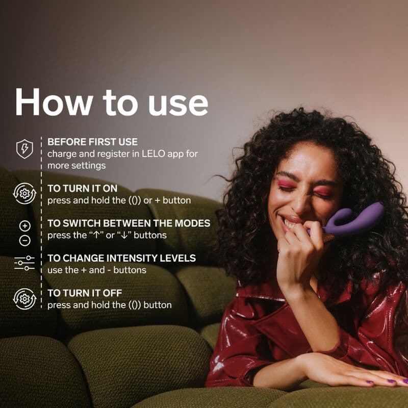 LELO - INA THRUST RABBIT THRUSTING VIBRATOR PURPLE thumb 7