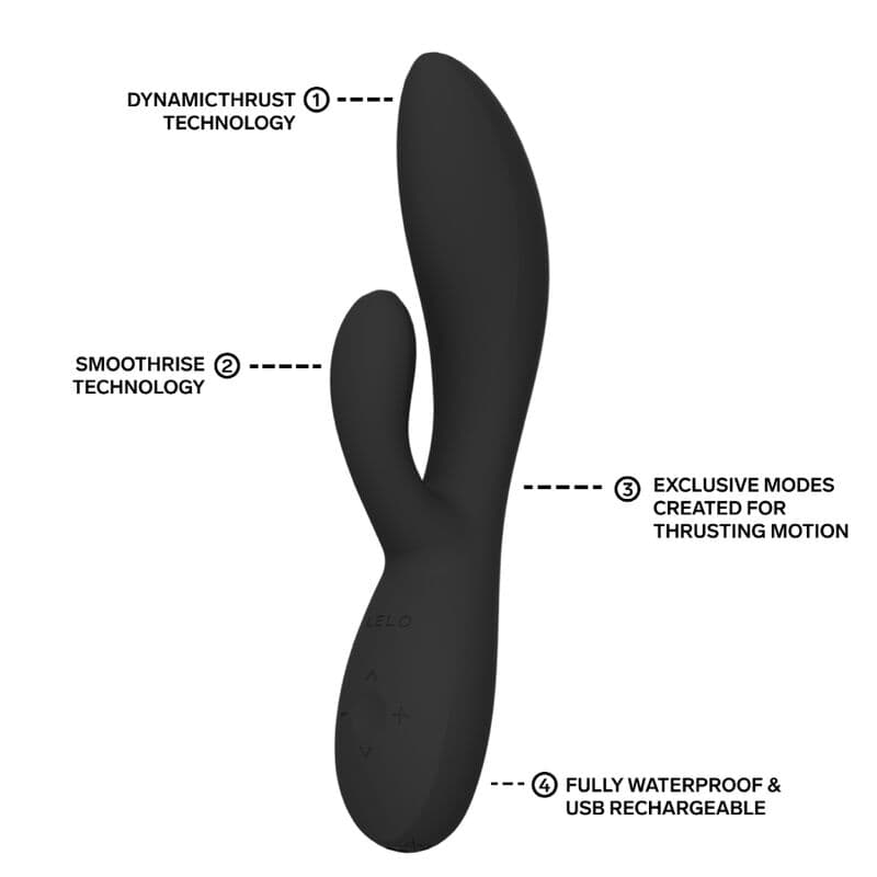 LELO - INA THRUST RABBIT THRUSTING VIBRATOR BLACK thumb 8
