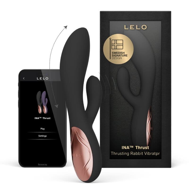 LELO - INA THRUST RABBIT THRUSTING VIBRATOR BLACK
