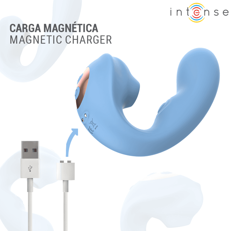 INTENSE - GINA MULTIFUNCTION CLITORAL STIMULATOR BLUE thumb 9