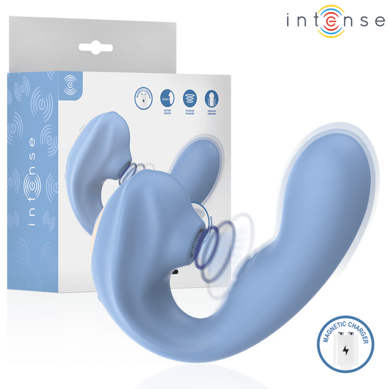 INTENSE - GINA MULTIFUNCTION CLITORAL STIMULATOR BLUE thumb 2