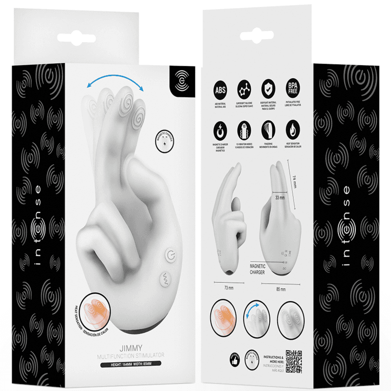 INTENSE - JIMMY HAND-SHAPED MULTIFUNCTION STIMULATOR WITH VIBRATION AND HEAT thumb 7