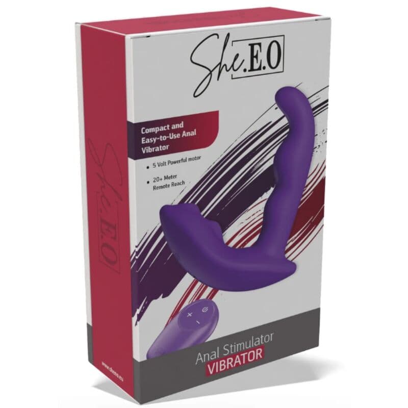 SHE.E.O - ROTATING VIBRATING ANAL STIMULATOR WITH REMOTE CONTROL - PURPLE thumb 9