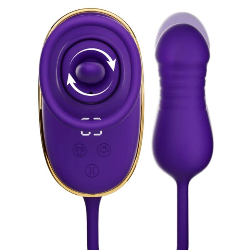 SHE.E.O - CLITORAL SUCTION TOOL WITH LICKING EFFECT AND PURPLE ANAL STIMULATOR thumb 2