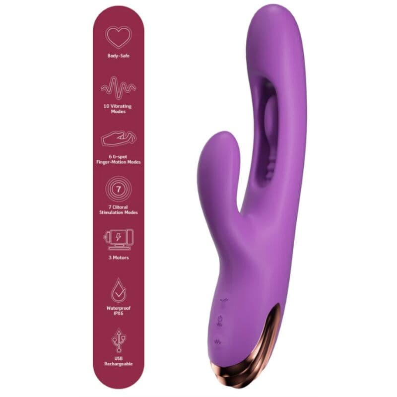 SHE.E.O - RABBIT G-SPOT VIBRATOR WITH DIGITAL MOVEMENT PURPLE thumb 2