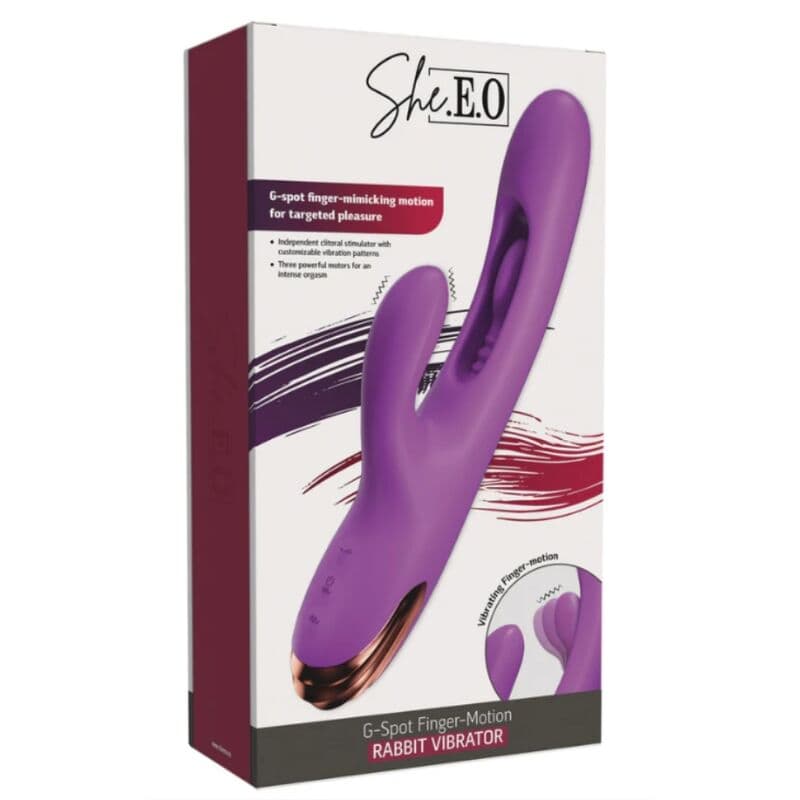 SHE.E.O - RABBIT G-SPOT VIBRATOR WITH DIGITAL MOVEMENT PURPLE thumb 7