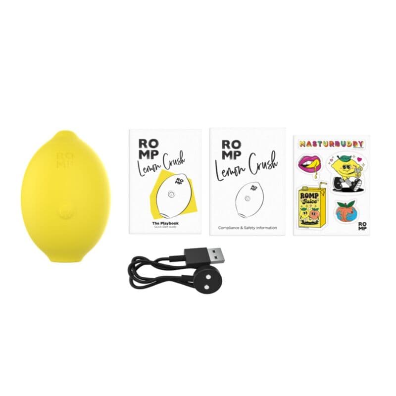 ROMP - LEMON CRUSH PLEASURE AIR CLITORAL STIMULATOR YELLOW thumb 12