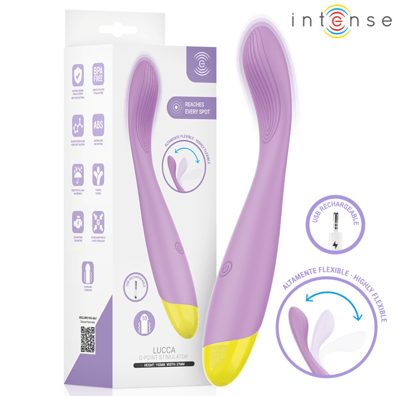INTENSE - LUCCA FLEXIBLE USB RECHARGEABLE G-POINT STIMULATOR
