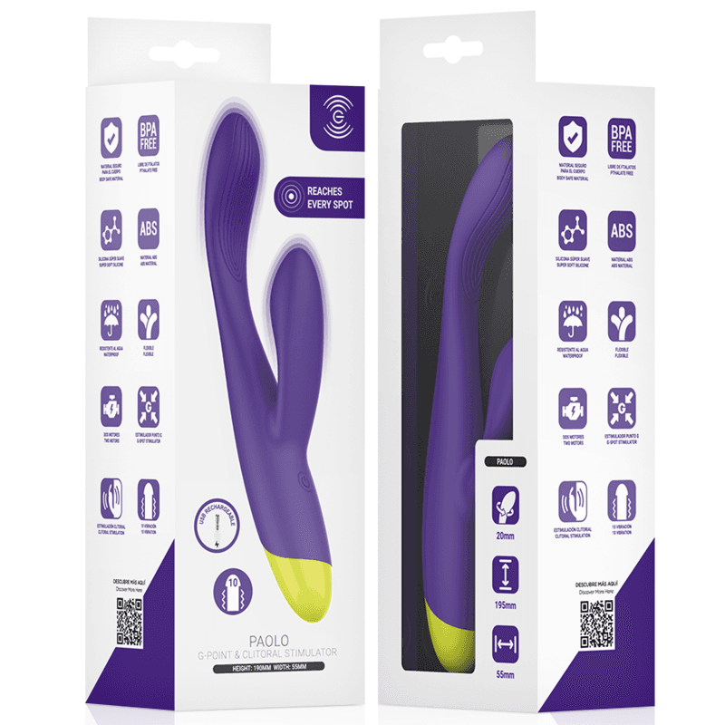INTENSE - PAOLO RECHARGEABLE RABBIT STIMULATOR FOR G-SPOT AND CLITORIS thumb 8
