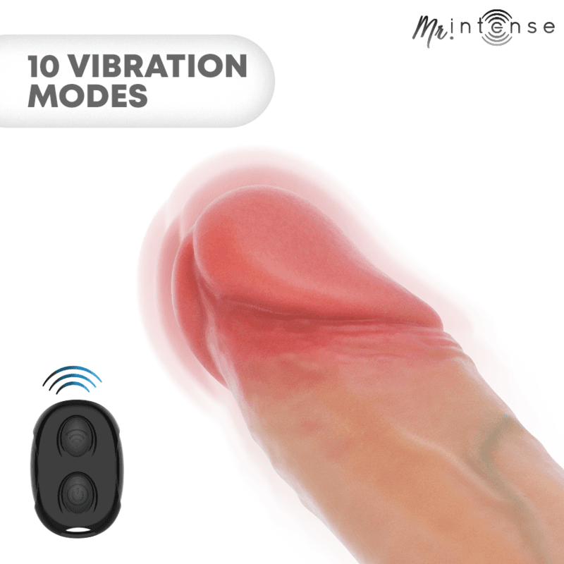 MR INTENSE - ARNOLD M VIBRATOR SILICONE PENIS SLEEVE WITH REMOTE CONTROL 14.5 CM -Ø- 4 CM thumb 2