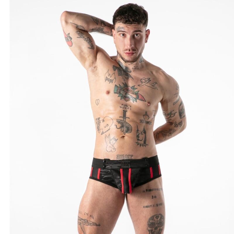 LOCKER GEAR - FULL MILITARY ACCESS JOCK BRIEF RED L