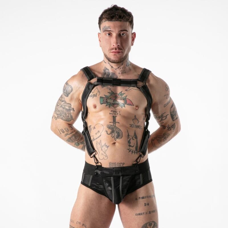 LOCKER GEAR - FULL MILITARY ACCESS HARNESS BLACK L/XL