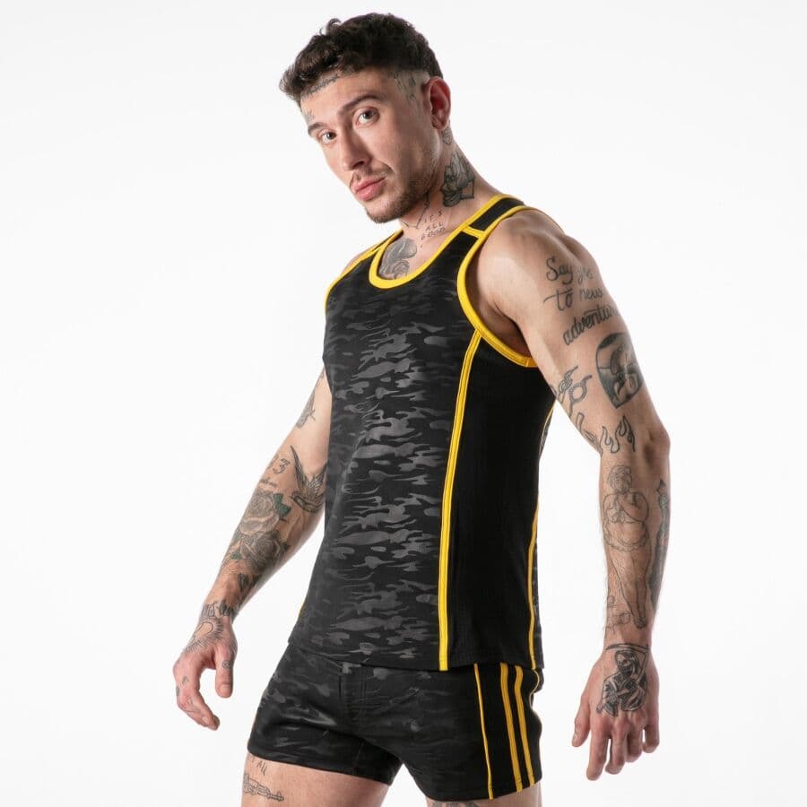 LOCKER GEAR - FULL MILITARY ACCESS TANKTOP YELLOW M