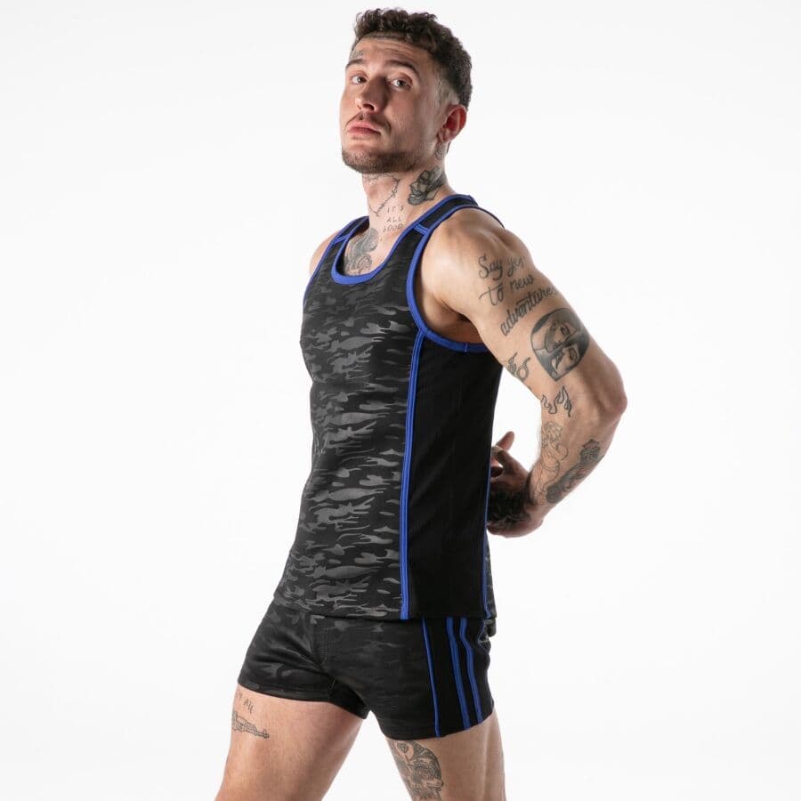 LOCKER GEAR - FULL MILITARY ACCESS TANKTOP BLUE M