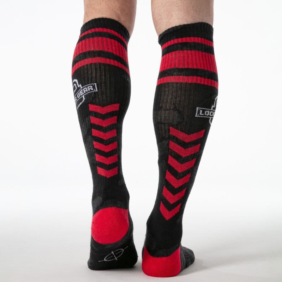 LOCKER GEAR - FULL MILITARY KNEE HIGH SOCKS RED ONE SIZE thumb 2