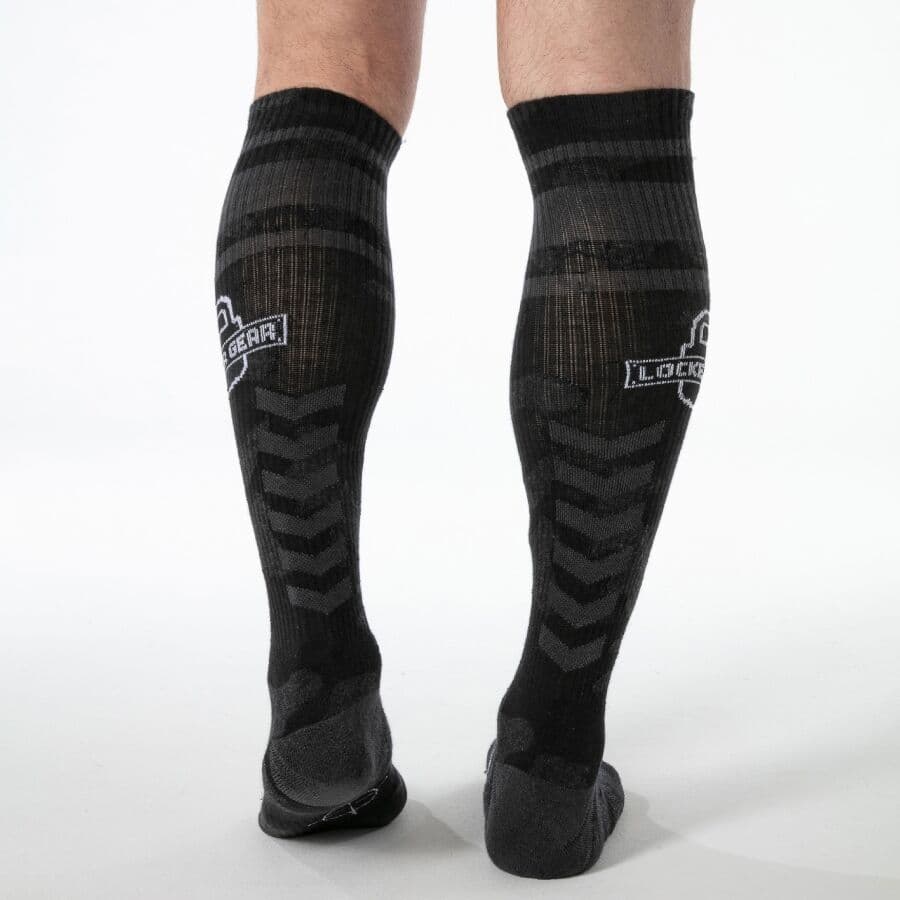 LOCKER GEAR - FULL MILITARY KNEE HIGH SOCKS BLACK ONE SIZE thumb 2