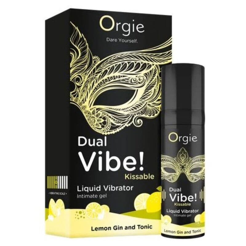 ORGIE - DUAL VIBE! LEMON GIN AND TONIC KISSABLE LIQUID VIBRATOR 15 ML thumb 2