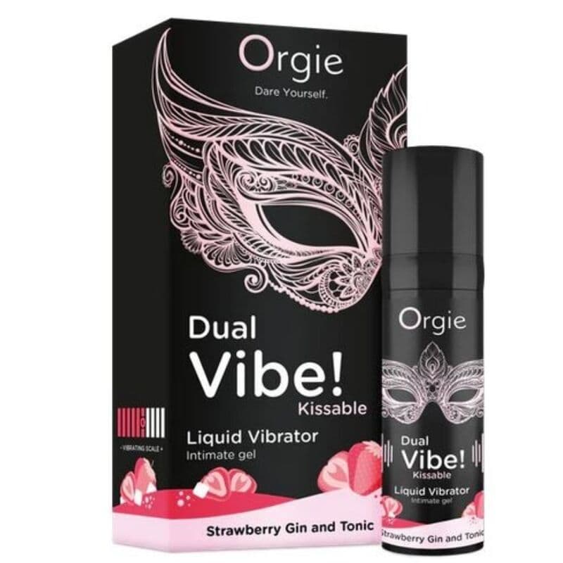 ORGIE - DUAL VIBE! STRAWBERRY GIN AND TONIC KISSABLE LIQUID VIBRATOR 15 ML thumb 4