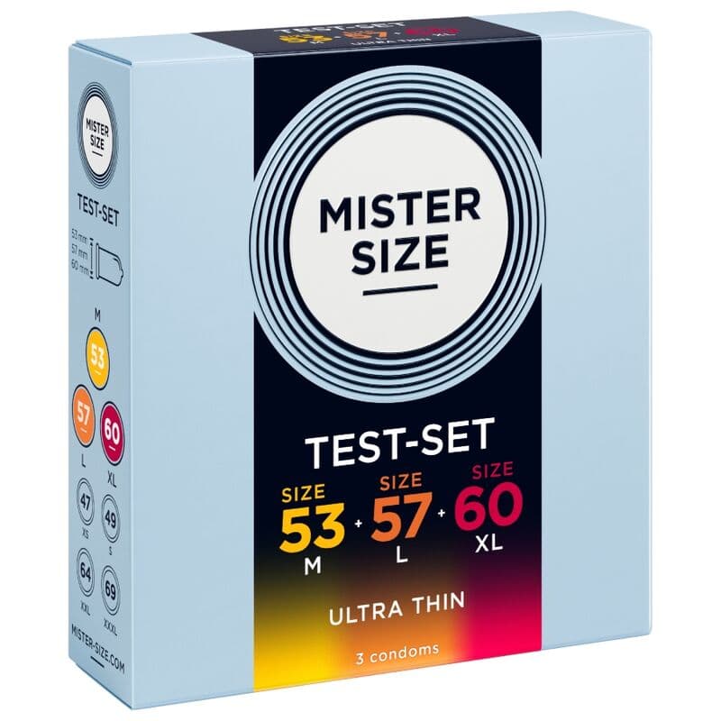 MISTER SIZE - SAMPLE PACK CONDOMS SIZE 53-57-60 MM (3 UNITS) thumb 3