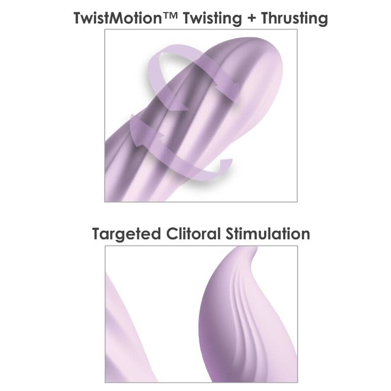 FANTASY FOR HER - FANTASY TWIST VIBRATOR TWISTMOTION WITH ROTATION AND PUSHING PURPLE thumb 4