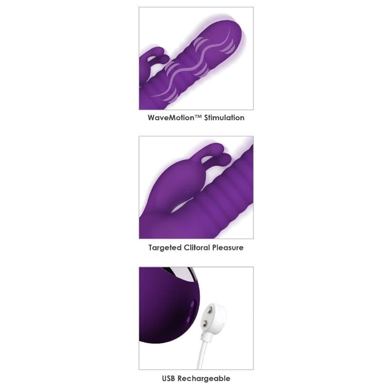 FANTASY FOR HER - FANTASY WAVE WAVEMOTION RECHARGEABLE VIBRATOR PURPLE thumb 2