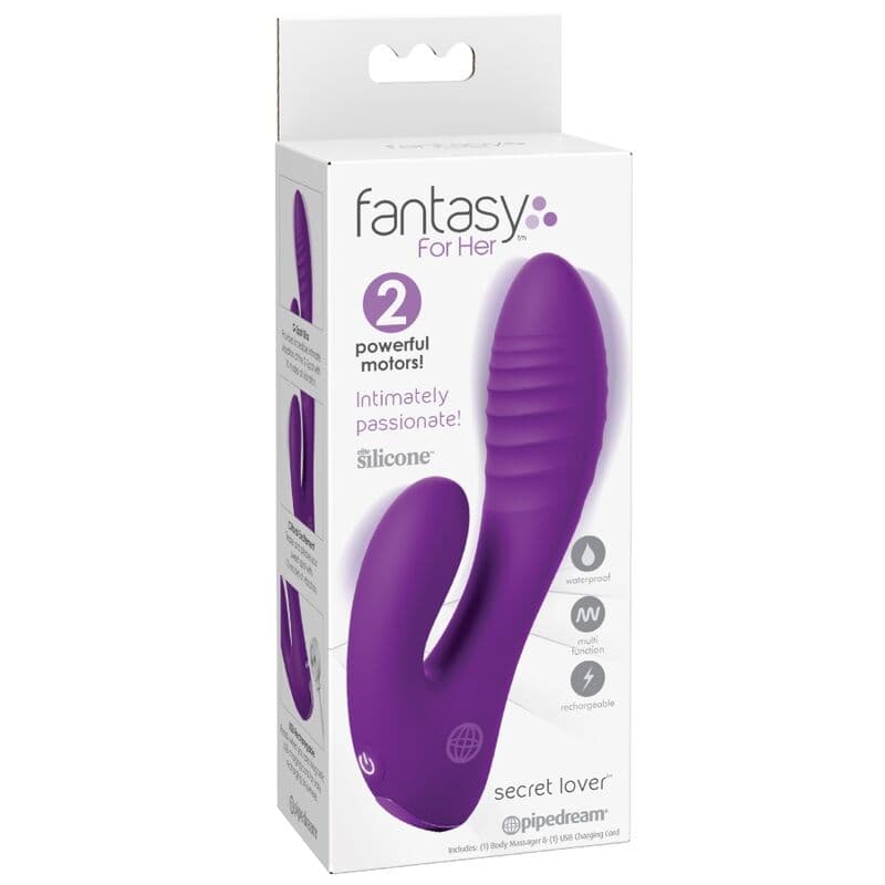 FANTASY FOR HER - SECRET LOVER DOUBLE-SPOT VIBRATOR GY CLITORIS RECHARGEABLE PURPLE thumb 3