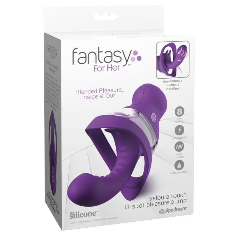 FANTASY FOR HER - VELOURA TOUCH G-SPOT PLEASURE PUMP PURPLE G-SPOT INTIMATE PUMP thumb 5