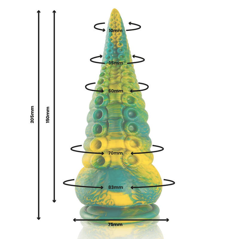 EPIC - CETUS GREEN TENTACLE DILDO LARGE SIZE thumb 4