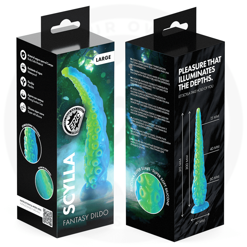 EPIC - SCYLLA FLUORESCENT THIN TENTACLE DILDO LARGE SIZE thumb 11