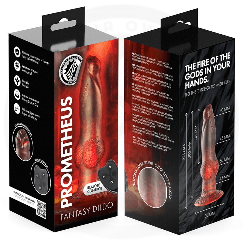 EPIC - PROMETHEUS TITAN FLAME RECHARGEABLE REMOTE CONTROL DILDO thumb 10