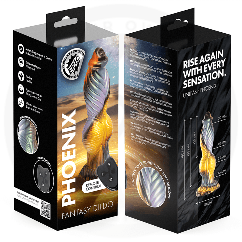 EPIC - PHOENIX DILDO THE RESURGENCE OF PLEASURE RECHARGEABLE REMOTE CONTROL thumb 10