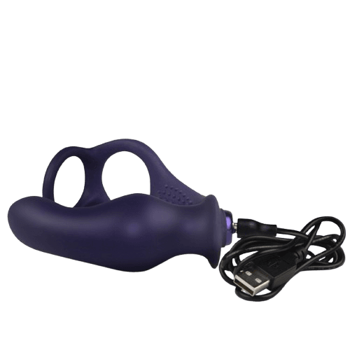 ROCKS-OFF - NOVA ZENTURIAN VIBRATING PROSTATE PLUG WITH RINGS 16 MODES DARK BLUE thumb 3