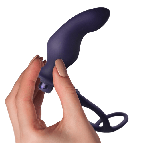 ROCKS-OFF - NOVA ZENTURIAN VIBRATING PROSTATE PLUG WITH RINGS 16 MODES DARK BLUE thumb 4