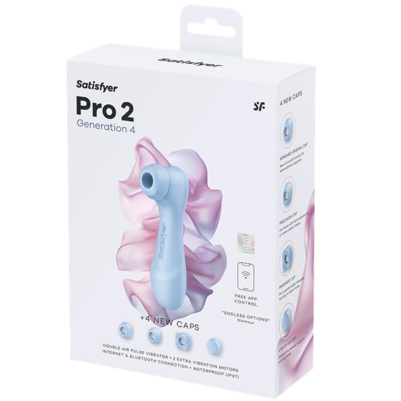 SATISFYER - PRO 2 GENERATION 4 CLITORAL STIMULATOR SERENE BLUE thumb 9