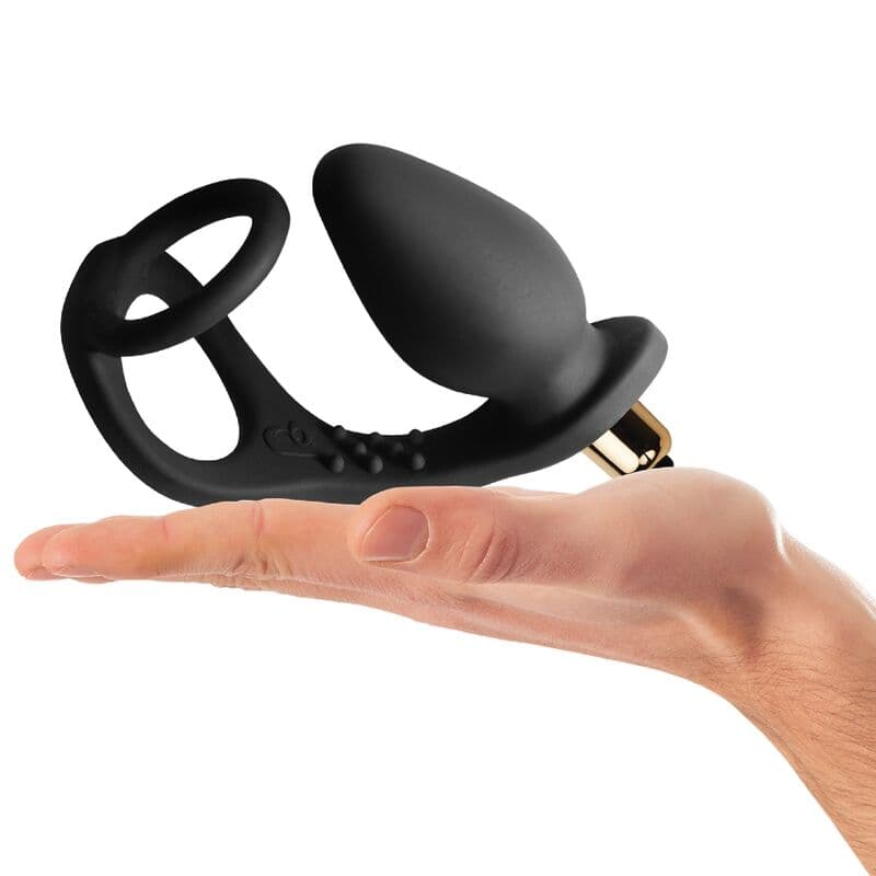 ROCKS-OFF - RO-ZEN PROSTATE VIBRATOR WITH DUAL RING 7 SPEEDS ONYX BLACK thumb 7
